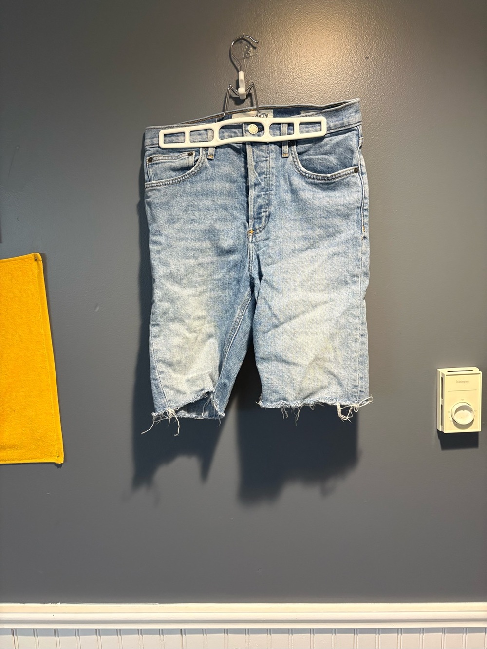 Denim Forum Light Wash Cut-Off Jean Shorts